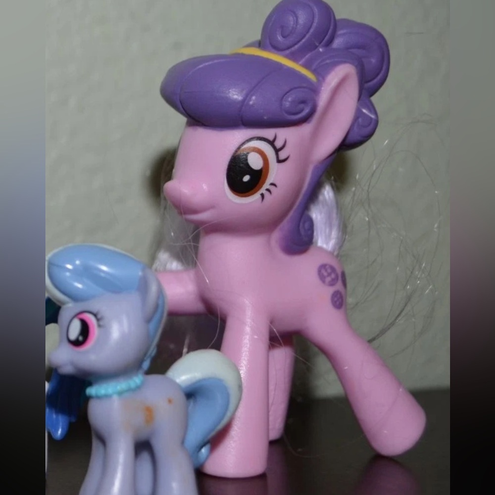 Purple and Pink Pony Figurine my little pony buttons